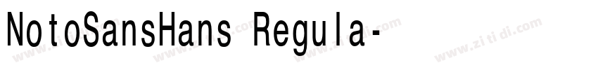 NotoSansHans Regula字体转换
